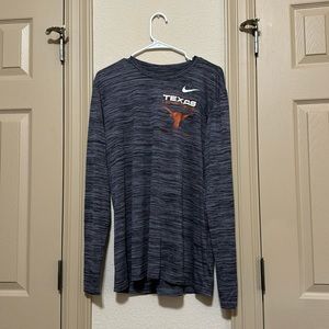 **Texas Longhorns Baseball Team Issued** Dark Gray Long Sleeve Shirt